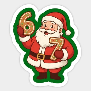 santa 67 gingerbread Sticker